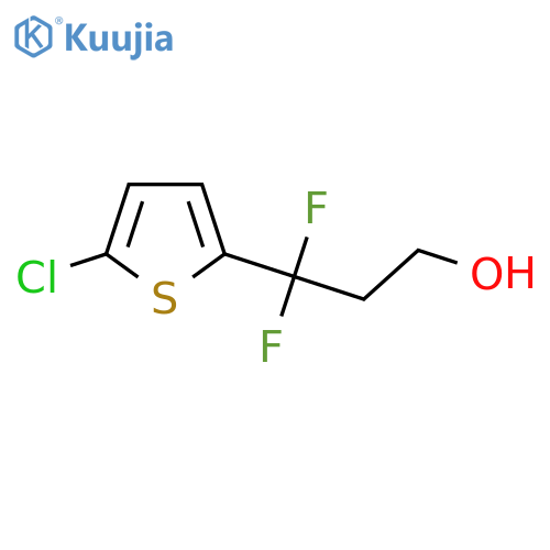 3-(5-chlorothiophen-2-yl)-3,3-difluoropropan-1-ol structure
