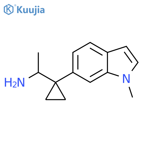 1-1-(1-methyl-1H-indol-6-yl)cyclopropylethan-1-amine structure