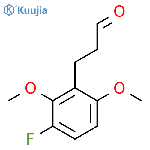 3-(3-fluoro-2,6-dimethoxyphenyl)propanal structure