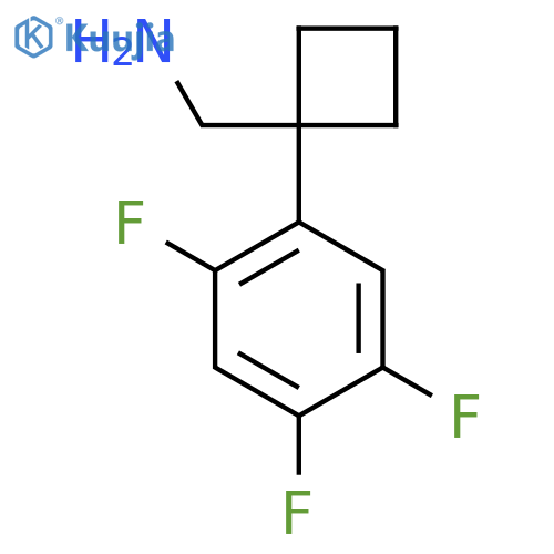 1-(2,4,5-trifluorophenyl)cyclobutylmethanamine structure