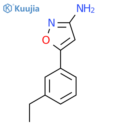 5-(3-ethylphenyl)-1,2-oxazol-3-amine structure