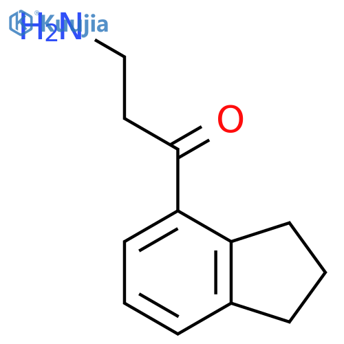 3-amino-1-(2,3-dihydro-1H-inden-4-yl)propan-1-one structure