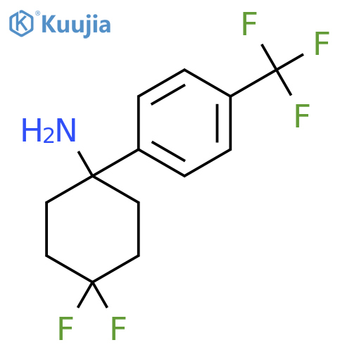 4,4-difluoro-1-4-(trifluoromethyl)phenylcyclohexan-1-amine structure