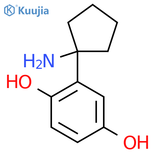 2-(1-aminocyclopentyl)benzene-1,4-diol structure