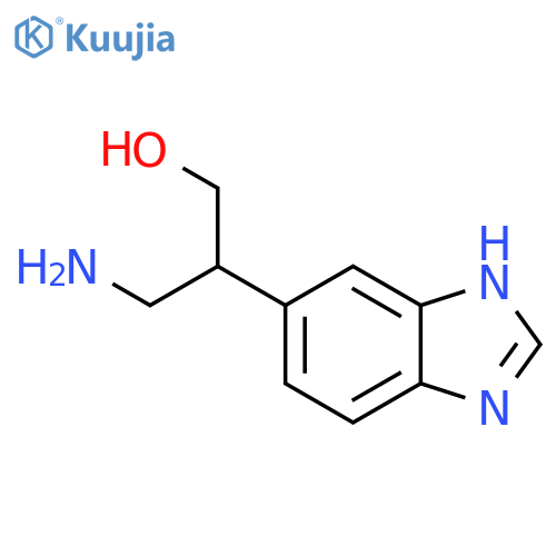 3-amino-2-(1H-1,3-benzodiazol-5-yl)propan-1-ol structure