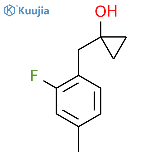 1-(2-fluoro-4-methylphenyl)methylcyclopropan-1-ol structure
