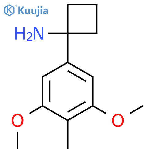 1-(3,5-dimethoxy-4-methylphenyl)cyclobutan-1-amine structure