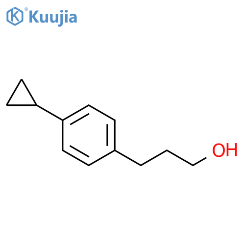 3-(4-cyclopropylphenyl)propan-1-ol structure
