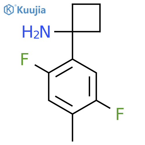 1-(2,5-difluoro-4-methylphenyl)cyclobutan-1-amine structure