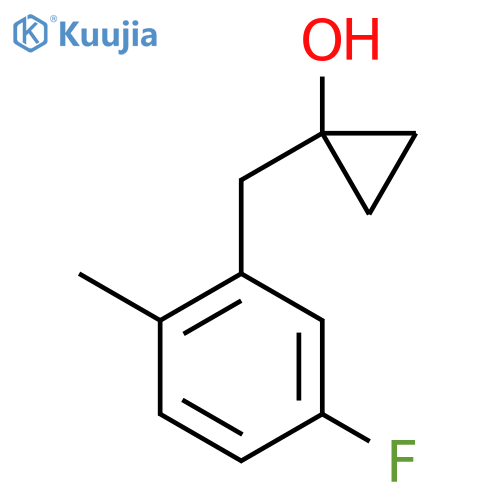 1-(5-fluoro-2-methylphenyl)methylcyclopropan-1-ol structure