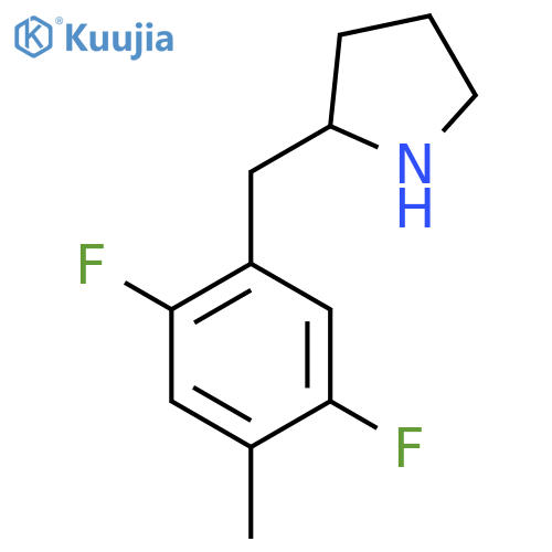 2-(2,5-difluoro-4-methylphenyl)methylpyrrolidine structure