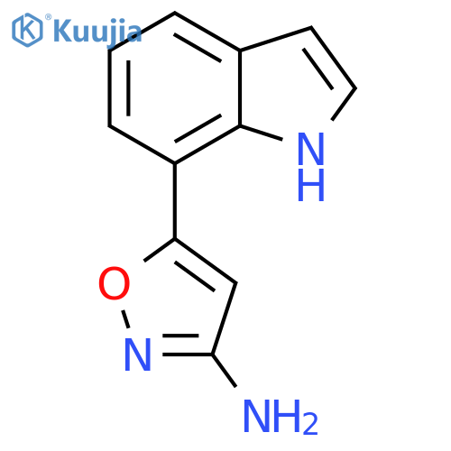 5-(1H-indol-7-yl)-1,2-oxazol-3-amine structure