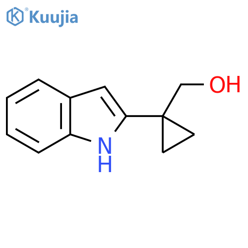 1-(1H-indol-2-yl)cyclopropylmethanol structure