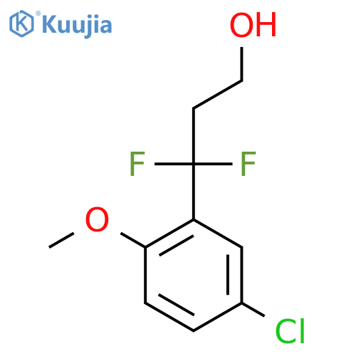 3-(5-chloro-2-methoxyphenyl)-3,3-difluoropropan-1-ol structure