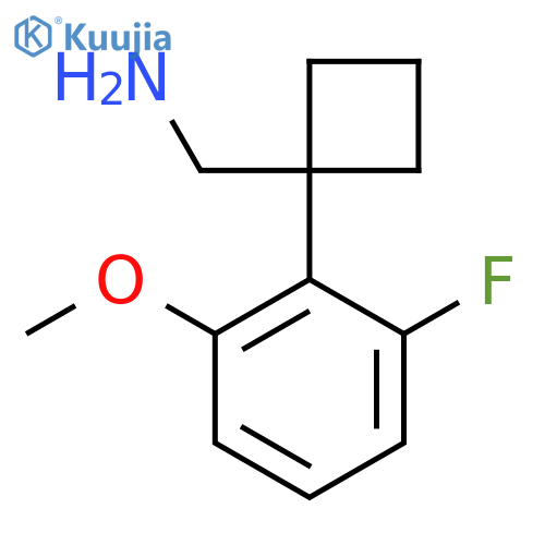 1-(2-fluoro-6-methoxyphenyl)cyclobutylmethanamine structure