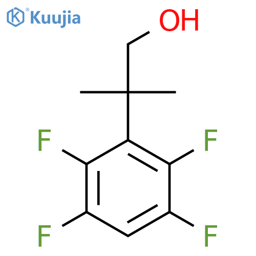 2-methyl-2-(2,3,5,6-tetrafluorophenyl)propan-1-ol structure