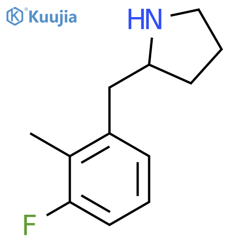 2-(3-fluoro-2-methylphenyl)methylpyrrolidine structure