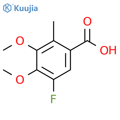 5-fluoro-3,4-dimethoxy-2-methylbenzoic acid structure