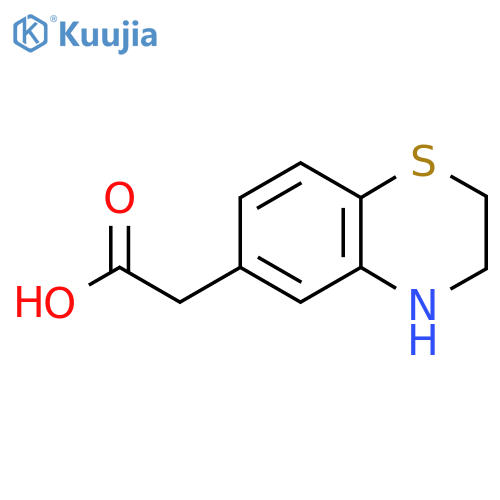 2-(3,4-dihydro-2H-1,4-benzothiazin-6-yl)acetic acid structure