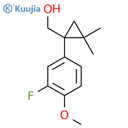 1-(3-fluoro-4-methoxyphenyl)-2,2-dimethylcyclopropylmethanol structure