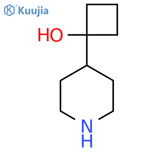 1-(Piperidin-4-yl)cyclobutan-1-ol structure