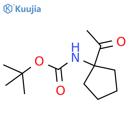 tert-butyl N-(1-acetylcyclopentyl)carbamate structure