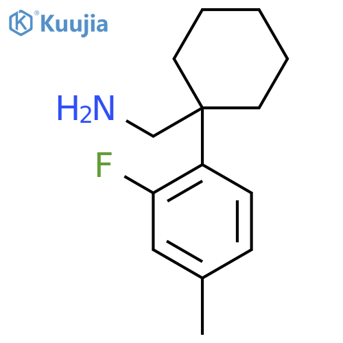 1-(2-fluoro-4-methylphenyl)cyclohexylmethanamine structure