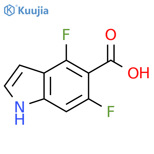 4,6-difluoro-1H-indole-5-carboxylic acid structure