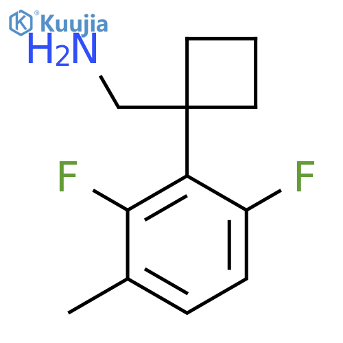 1-(2,6-difluoro-3-methylphenyl)cyclobutylmethanamine structure