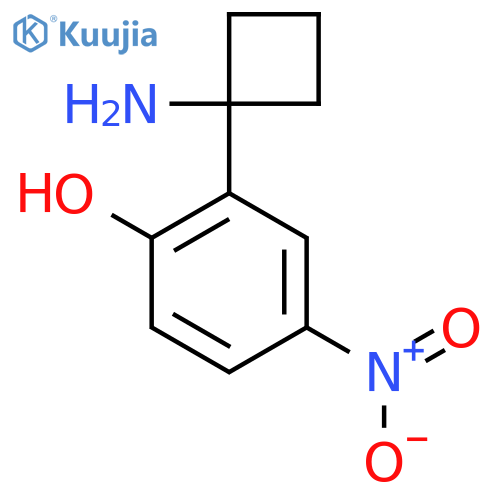 2-(1-aminocyclobutyl)-4-nitrophenol structure