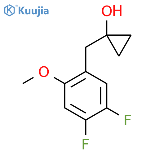 1-(4,5-difluoro-2-methoxyphenyl)methylcyclopropan-1-ol structure