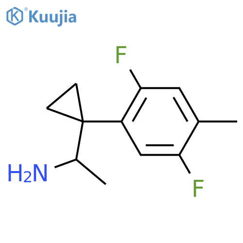 1-1-(2,5-difluoro-4-methylphenyl)cyclopropylethan-1-amine structure
