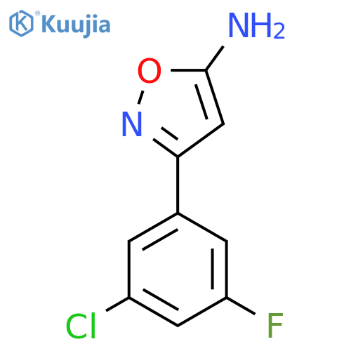 3-(3-chloro-5-fluorophenyl)-1,2-oxazol-5-amine structure