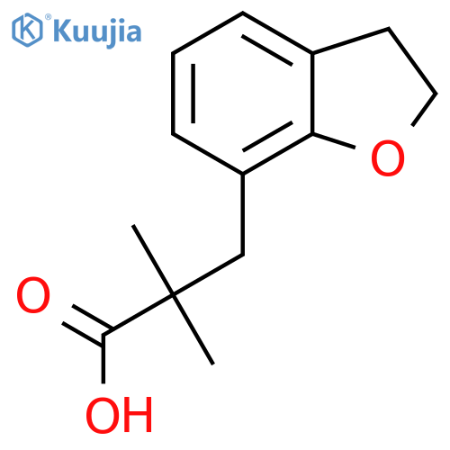 3-(2,3-dihydro-1-benzofuran-7-yl)-2,2-dimethylpropanoic acid structure