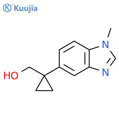 1-(1-methyl-1H-1,3-benzodiazol-5-yl)cyclopropylmethanol structure