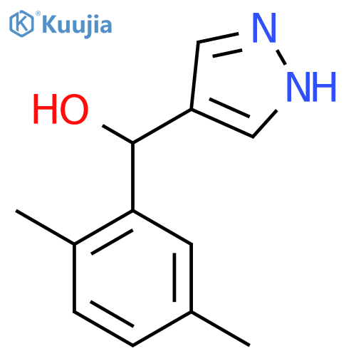 (2,5-dimethylphenyl)(1H-pyrazol-4-yl)methanol structure