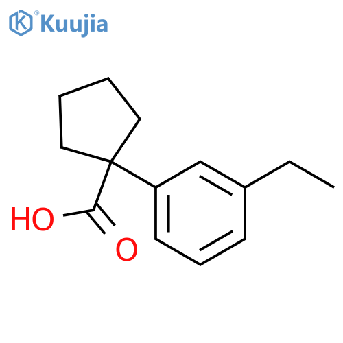 1-(3-ethylphenyl)cyclopentane-1-carboxylic acid structure