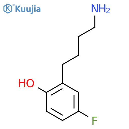 2-(4-aminobutyl)-4-fluorophenol structure