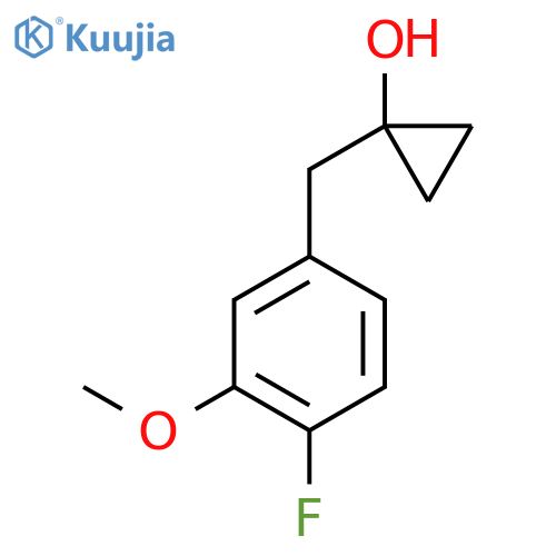 1-(4-fluoro-3-methoxyphenyl)methylcyclopropan-1-ol structure