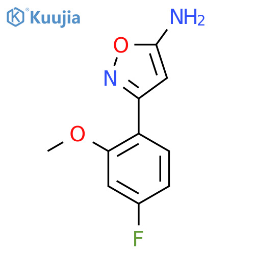 3-(4-fluoro-2-methoxyphenyl)-1,2-oxazol-5-amine structure