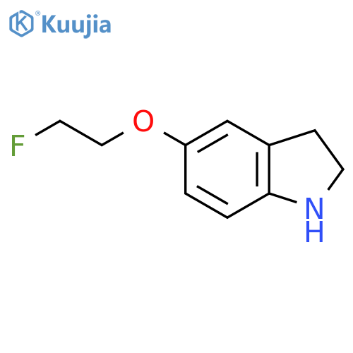 5-(2-fluoroethoxy)-2,3-dihydro-1H-indole structure