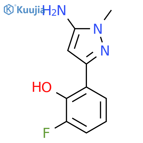2-(5-amino-1-methyl-1H-pyrazol-3-yl)-6-fluorophenol structure