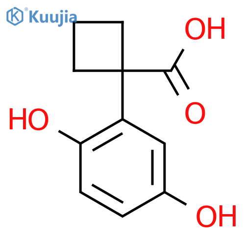 1-(2,5-dihydroxyphenyl)cyclobutane-1-carboxylic acid structure