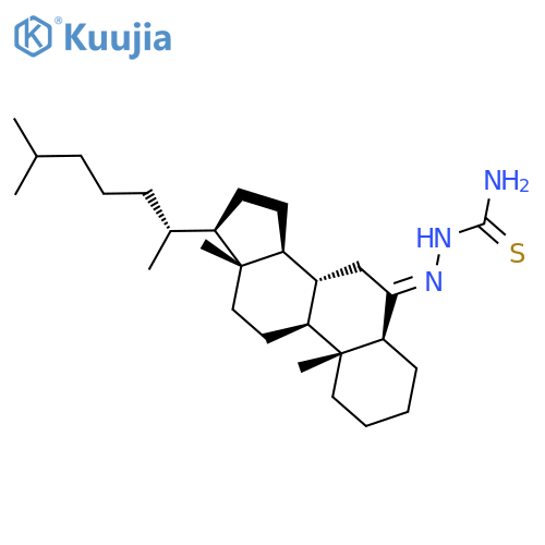 Cholestan-6-one, (aminothioxomethyl)hydrazone, (5a)- structure