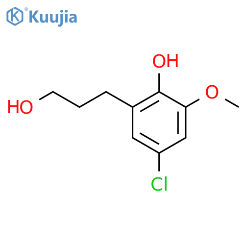 4-chloro-2-(3-hydroxypropyl)-6-methoxyphenol structure
