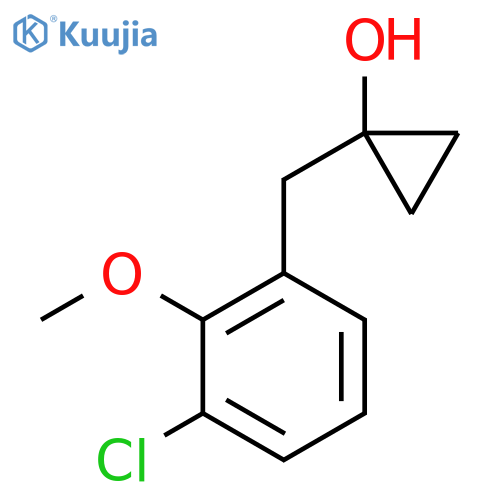 1-(3-chloro-2-methoxyphenyl)methylcyclopropan-1-ol structure