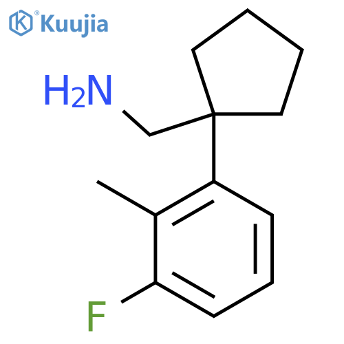 1-(3-fluoro-2-methylphenyl)cyclopentylmethanamine structure