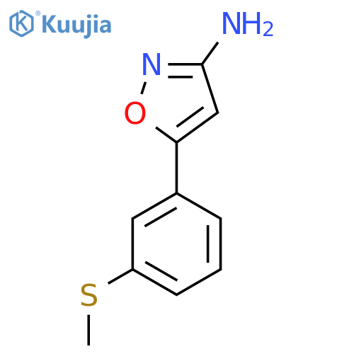 5-3-(methylsulfanyl)phenyl-1,2-oxazol-3-amine structure