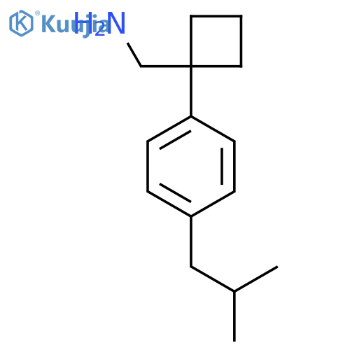 {1-4-(2-methylpropyl)phenylcyclobutyl}methanamine structure