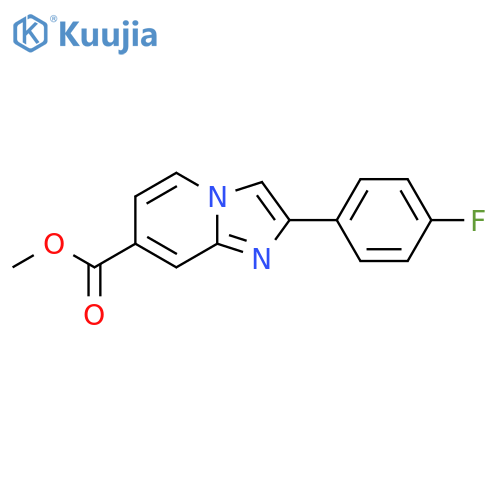 Methyl 2-(4-fluorophenyl)imidazo1,2-apyridine-7-carboxylate structure